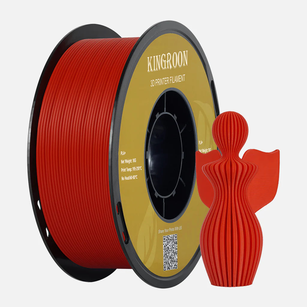 Kingroon PLA+ 3D Printer Filament 1.75mm 1kg - Red