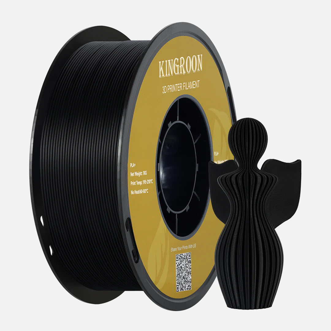 Kingroon PLA+ 3D Printer Filament 1.75mm 1kg - Black