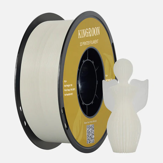 Kingroon PLA+ 3D Printer Filament 1.75mm 1kg - Transparent White