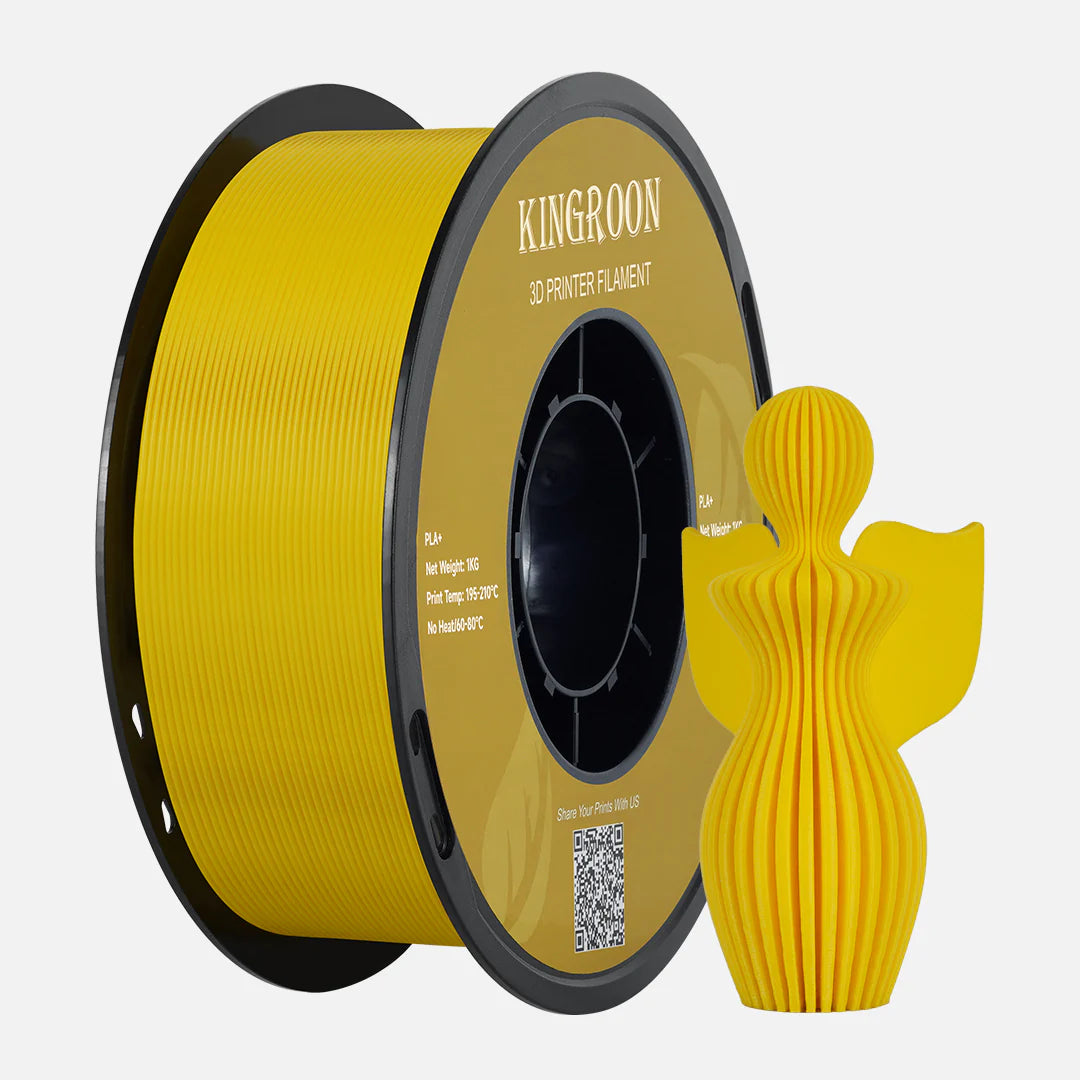 Kingroon PLA+ 3D Printer Filament 1.75mm 1kg - Yellow