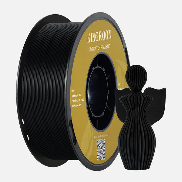 Kingroon PLA+ 3D Printer Filament 1.75mm 1kg - Black