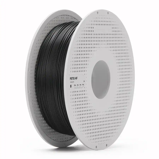 Bambu Lab PETG HF Black 1kg spool — official product photo supplied by Dharma Technologies