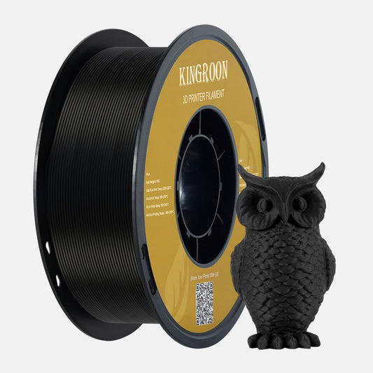 Kingroon Black PLA Basic 1.75mm 1kg 3D printer filament spool